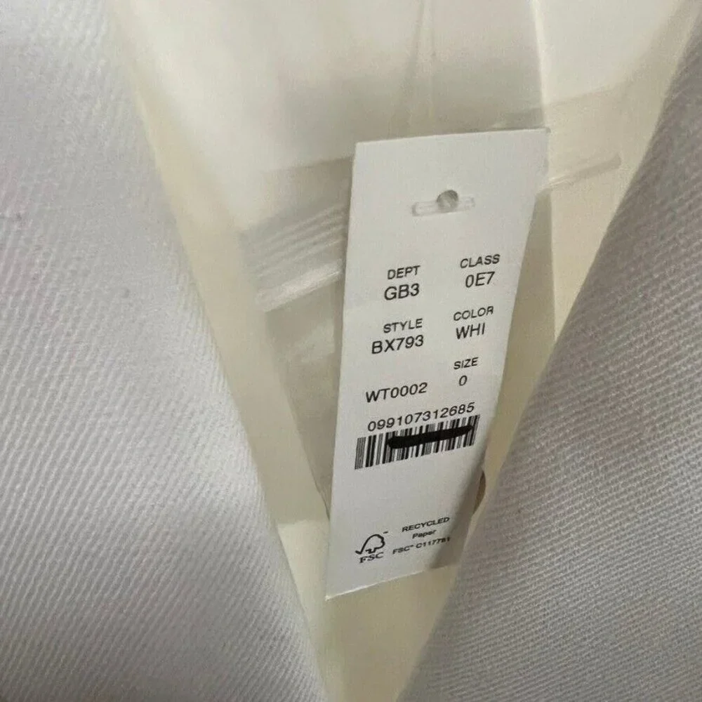 J.Crew $198 Womens Helena Blazer Stretch Linen White Size 0 BX793 - Picture 7 of 8